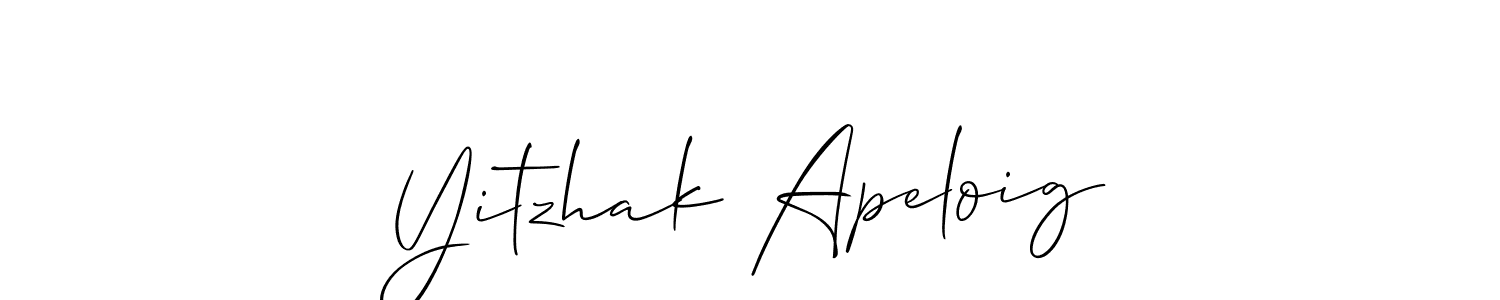 How to make Yitzhak Apeloig signature? Allison_Script is a professional autograph style. Create handwritten signature for Yitzhak Apeloig name. Yitzhak Apeloig signature style 2 images and pictures png