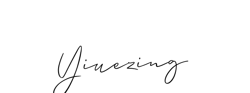 Once you've used our free online signature maker to create your best signature Allison_Script style, it's time to enjoy all of the benefits that Yiuezing name signing documents. Yiuezing signature style 2 images and pictures png