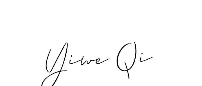 It looks lik you need a new signature style for name Yiwe Qi. Design unique handwritten (Allison_Script) signature with our free signature maker in just a few clicks. Yiwe Qi signature style 2 images and pictures png