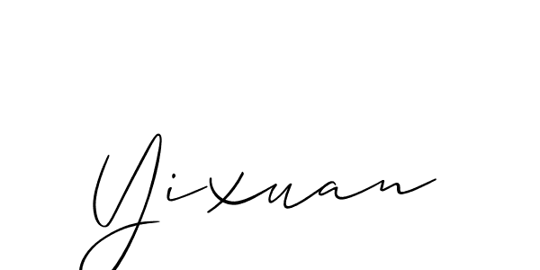 How to make Yixuan signature? Allison_Script is a professional autograph style. Create handwritten signature for Yixuan name. Yixuan signature style 2 images and pictures png