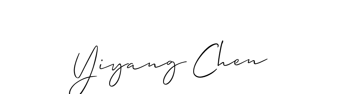 Allison_Script is a professional signature style that is perfect for those who want to add a touch of class to their signature. It is also a great choice for those who want to make their signature more unique. Get Yiyang Chen name to fancy signature for free. Yiyang Chen signature style 2 images and pictures png