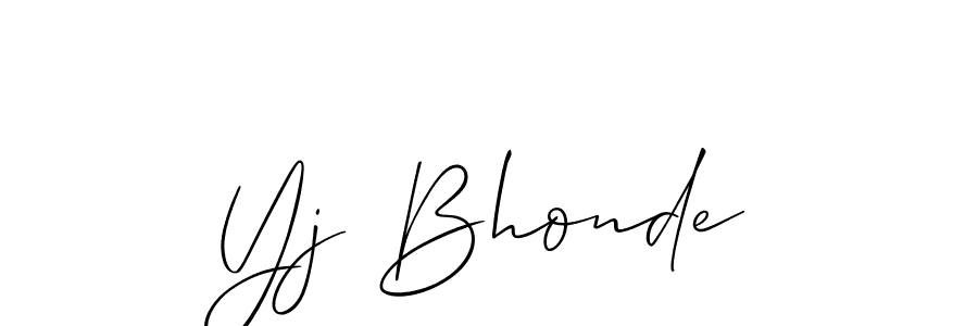 Design your own signature with our free online signature maker. With this signature software, you can create a handwritten (Allison_Script) signature for name Yj Bhonde. Yj Bhonde signature style 2 images and pictures png