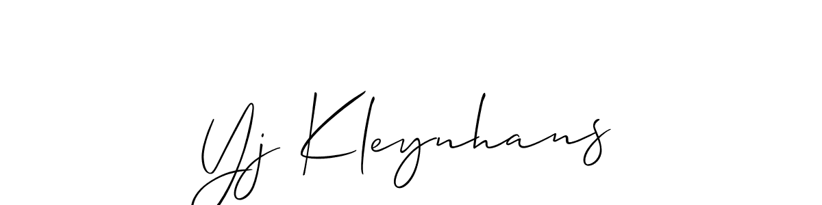 You should practise on your own different ways (Allison_Script) to write your name (Yj Kleynhans) in signature. don't let someone else do it for you. Yj Kleynhans signature style 2 images and pictures png