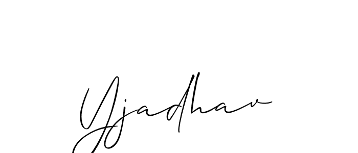 The best way (Allison_Script) to make a short signature is to pick only two or three words in your name. The name Yjadhav include a total of six letters. For converting this name. Yjadhav signature style 2 images and pictures png