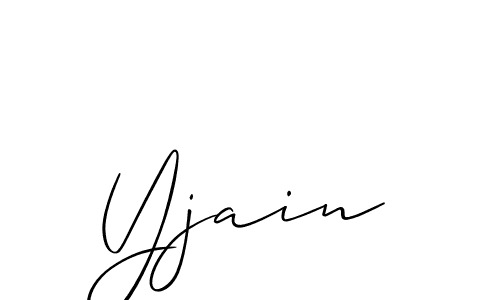 Design your own signature with our free online signature maker. With this signature software, you can create a handwritten (Allison_Script) signature for name Yjain. Yjain signature style 2 images and pictures png