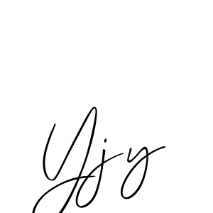 Use a signature maker to create a handwritten signature online. With this signature software, you can design (Allison_Script) your own signature for name Yjy. Yjy signature style 2 images and pictures png