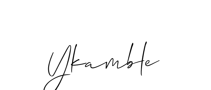 Once you've used our free online signature maker to create your best signature Allison_Script style, it's time to enjoy all of the benefits that Ykamble name signing documents. Ykamble signature style 2 images and pictures png