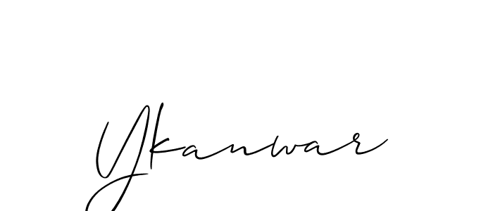 Design your own signature with our free online signature maker. With this signature software, you can create a handwritten (Allison_Script) signature for name Ykanwar. Ykanwar signature style 2 images and pictures png