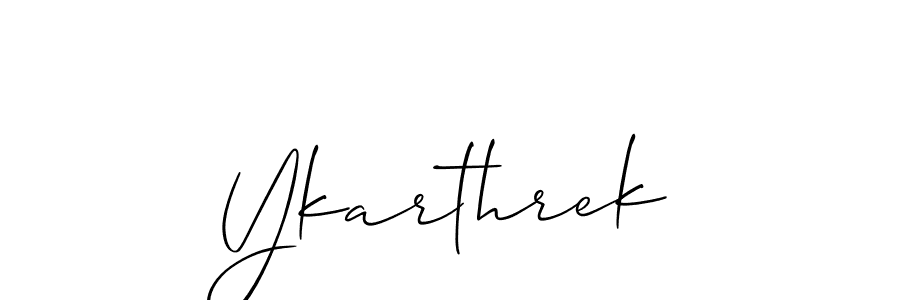 Use a signature maker to create a handwritten signature online. With this signature software, you can design (Allison_Script) your own signature for name Ykarthrek. Ykarthrek signature style 2 images and pictures png