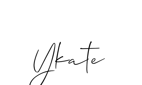 Ykate stylish signature style. Best Handwritten Sign (Allison_Script) for my name. Handwritten Signature Collection Ideas for my name Ykate. Ykate signature style 2 images and pictures png