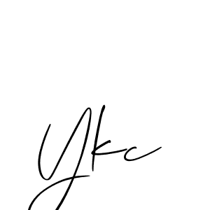 Create a beautiful signature design for name Ykc. With this signature (Allison_Script) fonts, you can make a handwritten signature for free. Ykc signature style 2 images and pictures png