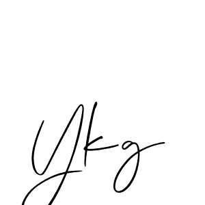 Allison_Script is a professional signature style that is perfect for those who want to add a touch of class to their signature. It is also a great choice for those who want to make their signature more unique. Get Ykg name to fancy signature for free. Ykg signature style 2 images and pictures png