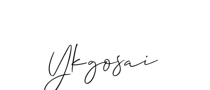 Create a beautiful signature design for name Ykgosai. With this signature (Allison_Script) fonts, you can make a handwritten signature for free. Ykgosai signature style 2 images and pictures png