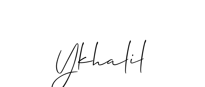 You should practise on your own different ways (Allison_Script) to write your name (Ykhalil) in signature. don't let someone else do it for you. Ykhalil signature style 2 images and pictures png