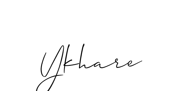 Allison_Script is a professional signature style that is perfect for those who want to add a touch of class to their signature. It is also a great choice for those who want to make their signature more unique. Get Ykhare name to fancy signature for free. Ykhare signature style 2 images and pictures png