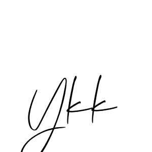 Create a beautiful signature design for name Ykk. With this signature (Allison_Script) fonts, you can make a handwritten signature for free. Ykk signature style 2 images and pictures png