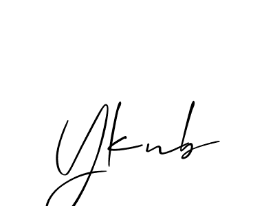 How to Draw Yknb signature style? Allison_Script is a latest design signature styles for name Yknb. Yknb signature style 2 images and pictures png