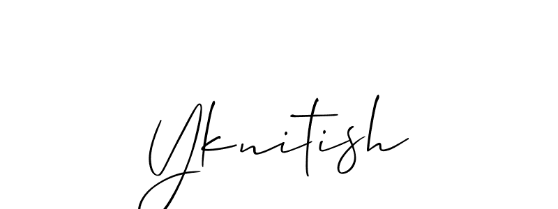 How to Draw Yknitish signature style? Allison_Script is a latest design signature styles for name Yknitish. Yknitish signature style 2 images and pictures png