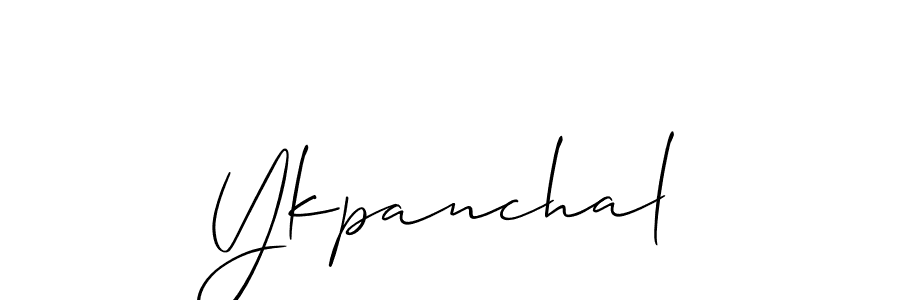 Ykpanchal stylish signature style. Best Handwritten Sign (Allison_Script) for my name. Handwritten Signature Collection Ideas for my name Ykpanchal. Ykpanchal signature style 2 images and pictures png