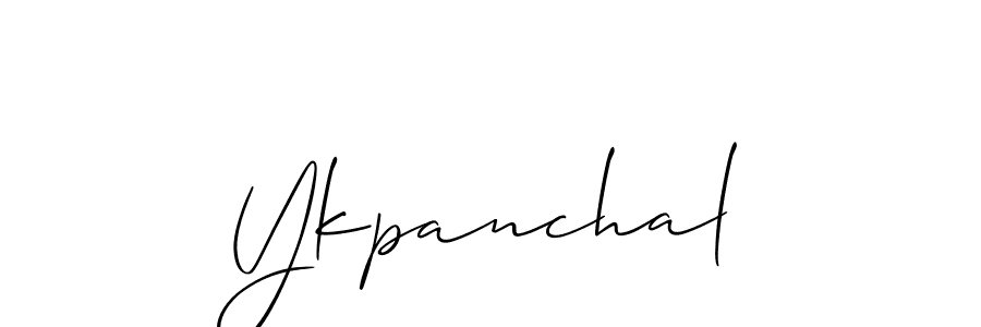 Use a signature maker to create a handwritten signature online. With this signature software, you can design (Allison_Script) your own signature for name Ykpanchal. Ykpanchal signature style 2 images and pictures png