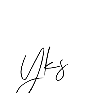 Best and Professional Signature Style for Yks. Allison_Script Best Signature Style Collection. Yks signature style 2 images and pictures png