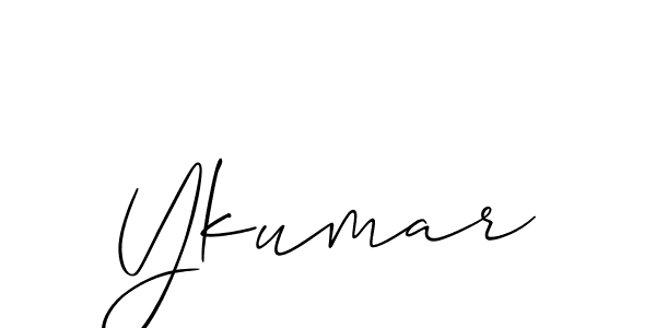 How to Draw Ykumar signature style? Allison_Script is a latest design signature styles for name Ykumar. Ykumar signature style 2 images and pictures png