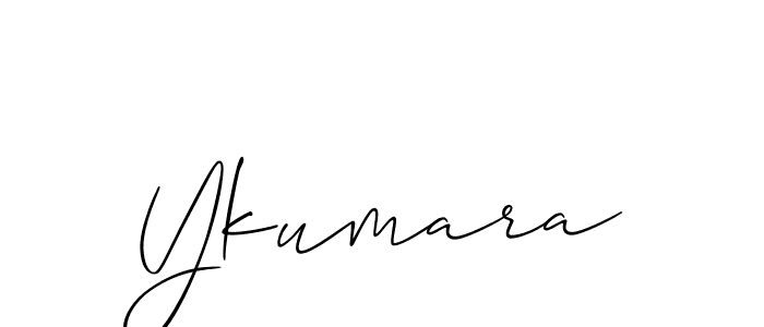 Create a beautiful signature design for name Ykumara. With this signature (Allison_Script) fonts, you can make a handwritten signature for free. Ykumara signature style 2 images and pictures png