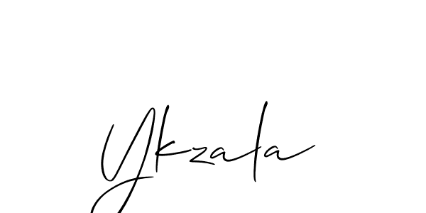 Design your own signature with our free online signature maker. With this signature software, you can create a handwritten (Allison_Script) signature for name Ykzala. Ykzala signature style 2 images and pictures png