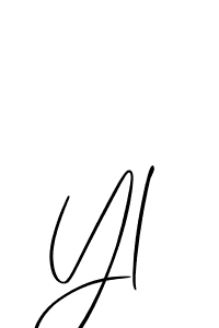 How to make Yl signature? Allison_Script is a professional autograph style. Create handwritten signature for Yl name. Yl signature style 2 images and pictures png