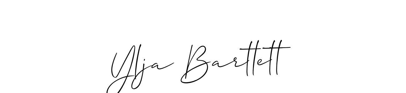 The best way (Allison_Script) to make a short signature is to pick only two or three words in your name. The name Ylja Bartlett include a total of six letters. For converting this name. Ylja Bartlett signature style 2 images and pictures png