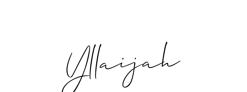 Use a signature maker to create a handwritten signature online. With this signature software, you can design (Allison_Script) your own signature for name Yllaijah. Yllaijah signature style 2 images and pictures png
