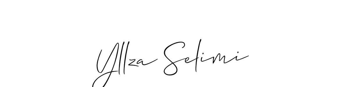 Allison_Script is a professional signature style that is perfect for those who want to add a touch of class to their signature. It is also a great choice for those who want to make their signature more unique. Get Yllza Selimi name to fancy signature for free. Yllza Selimi signature style 2 images and pictures png