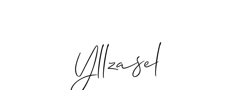 Also we have Yllzasel name is the best signature style. Create professional handwritten signature collection using Allison_Script autograph style. Yllzasel signature style 2 images and pictures png