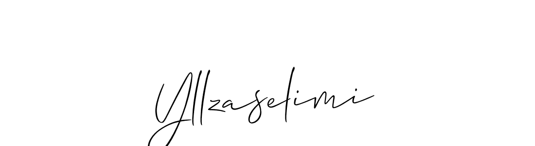 Also we have Yllzaselimi name is the best signature style. Create professional handwritten signature collection using Allison_Script autograph style. Yllzaselimi signature style 2 images and pictures png