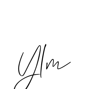 How to make Ylm signature? Allison_Script is a professional autograph style. Create handwritten signature for Ylm name. Ylm signature style 2 images and pictures png