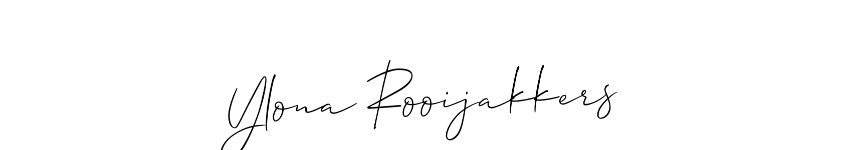 The best way (Allison_Script) to make a short signature is to pick only two or three words in your name. The name Ylona Rooijakkers include a total of six letters. For converting this name. Ylona Rooijakkers signature style 2 images and pictures png