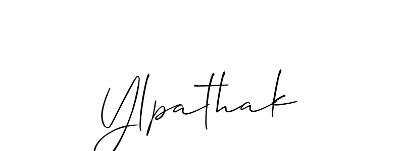 How to make Ylpathak name signature. Use Allison_Script style for creating short signs online. This is the latest handwritten sign. Ylpathak signature style 2 images and pictures png