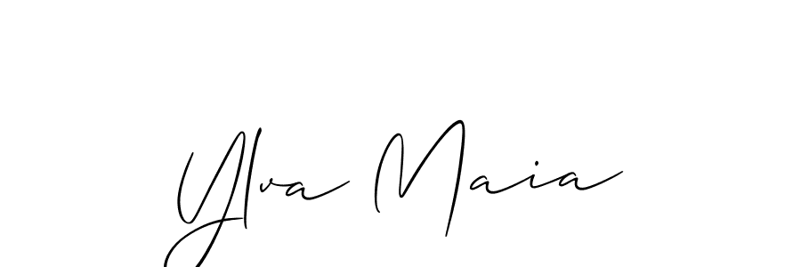 Ylva Maia stylish signature style. Best Handwritten Sign (Allison_Script) for my name. Handwritten Signature Collection Ideas for my name Ylva Maia. Ylva Maia signature style 2 images and pictures png