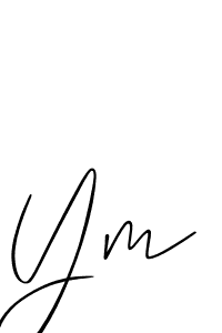 Make a beautiful signature design for name Ym. Use this online signature maker to create a handwritten signature for free. Ym signature style 2 images and pictures png