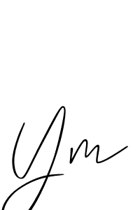 Make a beautiful signature design for name Ym. Use this online signature maker to create a handwritten signature for free. Ym signature style 2 images and pictures png