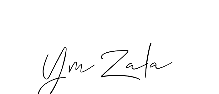 Similarly Allison_Script is the best handwritten signature design. Signature creator online .You can use it as an online autograph creator for name Ym Zala. Ym Zala signature style 2 images and pictures png