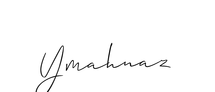 Design your own signature with our free online signature maker. With this signature software, you can create a handwritten (Allison_Script) signature for name Ymahnaz. Ymahnaz signature style 2 images and pictures png