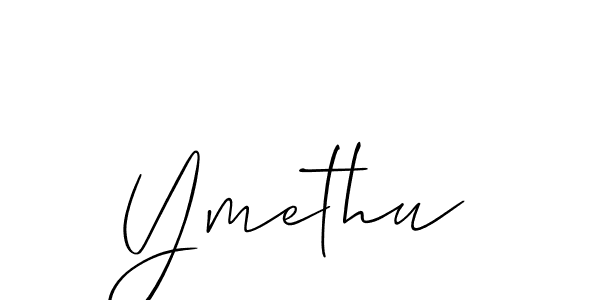 Design your own signature with our free online signature maker. With this signature software, you can create a handwritten (Allison_Script) signature for name Ymethu. Ymethu signature style 2 images and pictures png