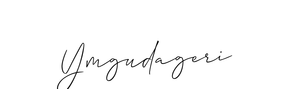 How to make Ymgudageri name signature. Use Allison_Script style for creating short signs online. This is the latest handwritten sign. Ymgudageri signature style 2 images and pictures png