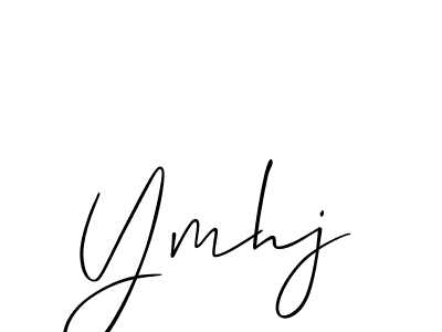 How to make Ymhj signature? Allison_Script is a professional autograph style. Create handwritten signature for Ymhj name. Ymhj signature style 2 images and pictures png