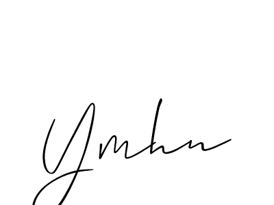 How to make Ymhn signature? Allison_Script is a professional autograph style. Create handwritten signature for Ymhn name. Ymhn signature style 2 images and pictures png