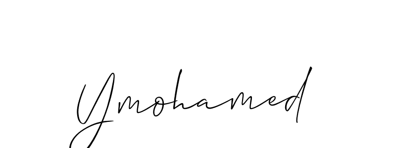 Create a beautiful signature design for name Ymohamed. With this signature (Allison_Script) fonts, you can make a handwritten signature for free. Ymohamed signature style 2 images and pictures png