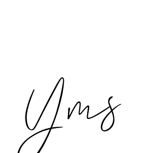 Use a signature maker to create a handwritten signature online. With this signature software, you can design (Allison_Script) your own signature for name Yms. Yms signature style 2 images and pictures png