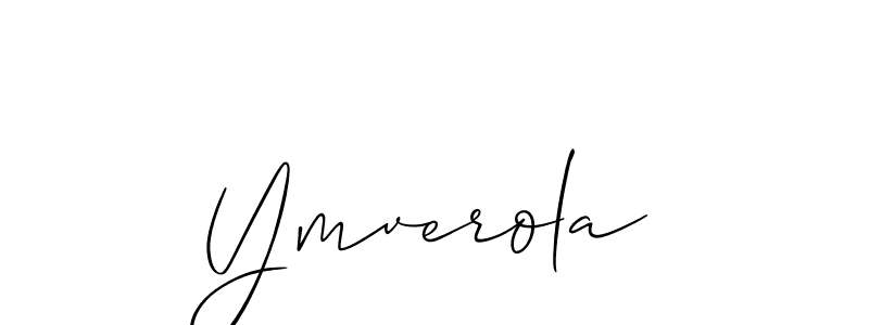 How to make Ymverola signature? Allison_Script is a professional autograph style. Create handwritten signature for Ymverola name. Ymverola signature style 2 images and pictures png