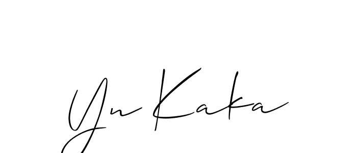 Yn Kaka stylish signature style. Best Handwritten Sign (Allison_Script) for my name. Handwritten Signature Collection Ideas for my name Yn Kaka. Yn Kaka signature style 2 images and pictures png